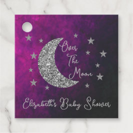 Över Måne babyduschen Gåvor Etiketter