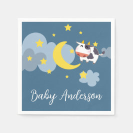 Över Måne babyduschen Pappersservett