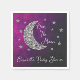 Över Måne babyduschen Pappersservett