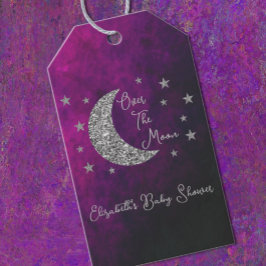 Över Måne babyduschen Presentetikett