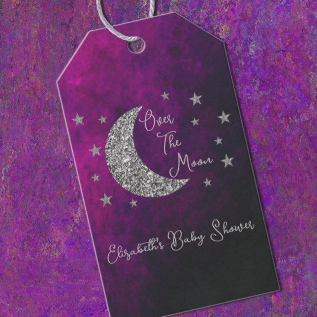 Över Måne babyduschen Presentetikett (Skapare uppladdad)