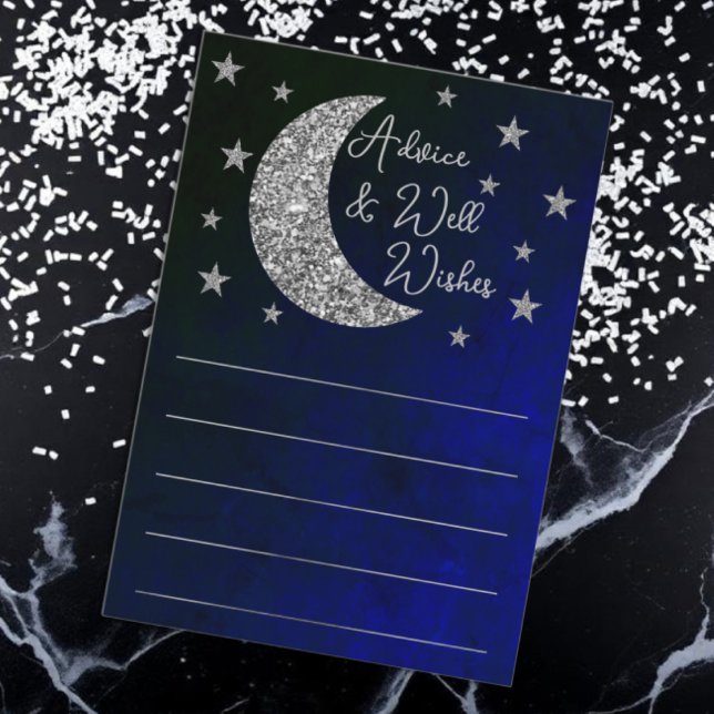 Över Måne babyduschen Rådkort (Skapare uppladdad)