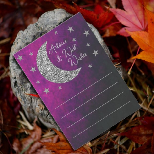 Över Måne babyduschen Rådkort (Skapare uppladdad)