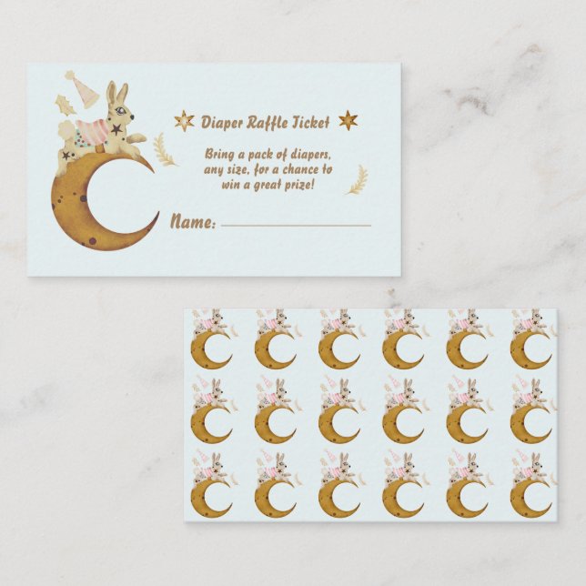 Över Måne babyskabinens dykare Raffle Tilläggskort (Fram/baksida)