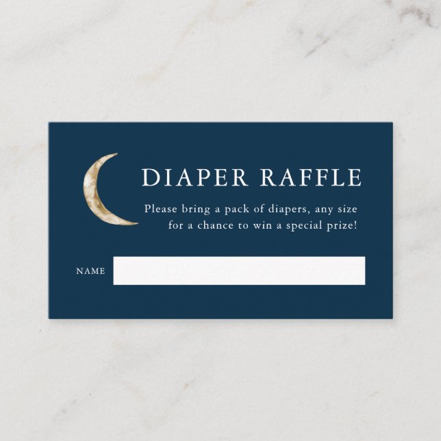 Över Måne, babyskabusen Diaper Raffle Biljett Tilläggskort (Framsida)