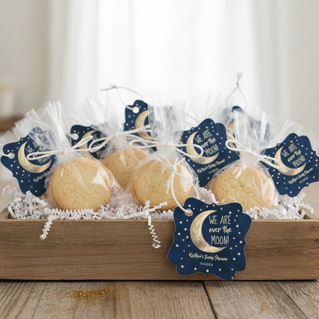 Över Måne | Babyskor Gåvor Etiketter (Skapare uppladdad)