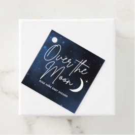 Över Måne babyskor Party Personlig Gåvor Etiketter