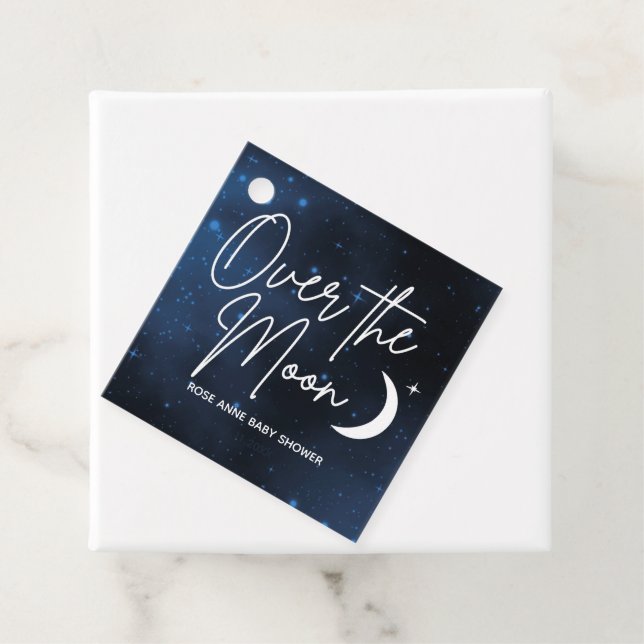 Över Måne babyskor Party Personlig Gåvor Etiketter (På plats)