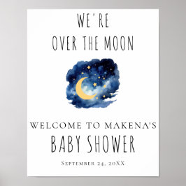 Över Måne babyskylt Poster