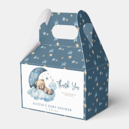 Över Måne Bear Teddy Baby Shower Presentaskar