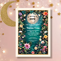 Över Måne Blommigt Rosa Flowers Vine Girl