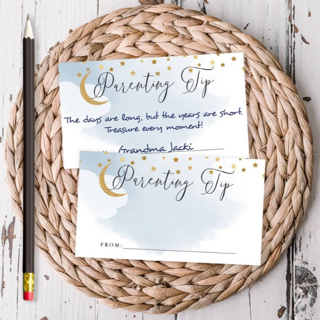 Över Måne Blue Parating Tip Burk Advice Card Tilläggskort (Skapare uppladdad)