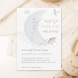 Över Måne Boho Boy Shower Inbjudningar