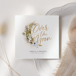 Över Måne Boho Guld damm och moln Pappersservett