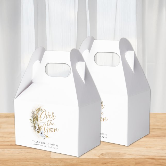 Över Måne Boho Guld damm och moln Presentaskar (Skapare uppladdad)