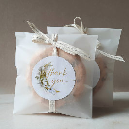 Över Måne Boho Guld damm och moln Runt Klistermärke