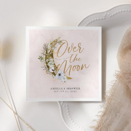 Över Måne Boho Guld Dust & Clouds Napkins Pappersservett