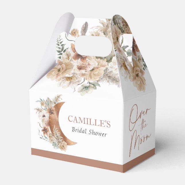 Över Måne Boho-Möhippan Presentaskar (Framsidan Sidan)