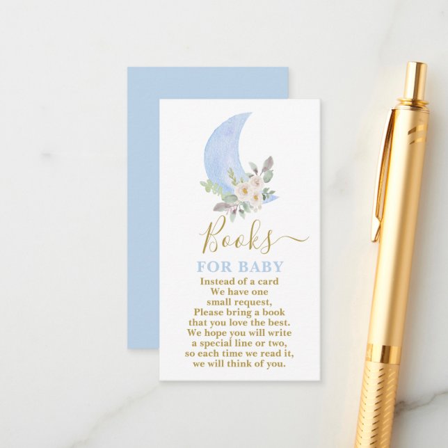 Över måne Bokar för Pojke-kortet Tilläggskort (Fram/Back In Situ)