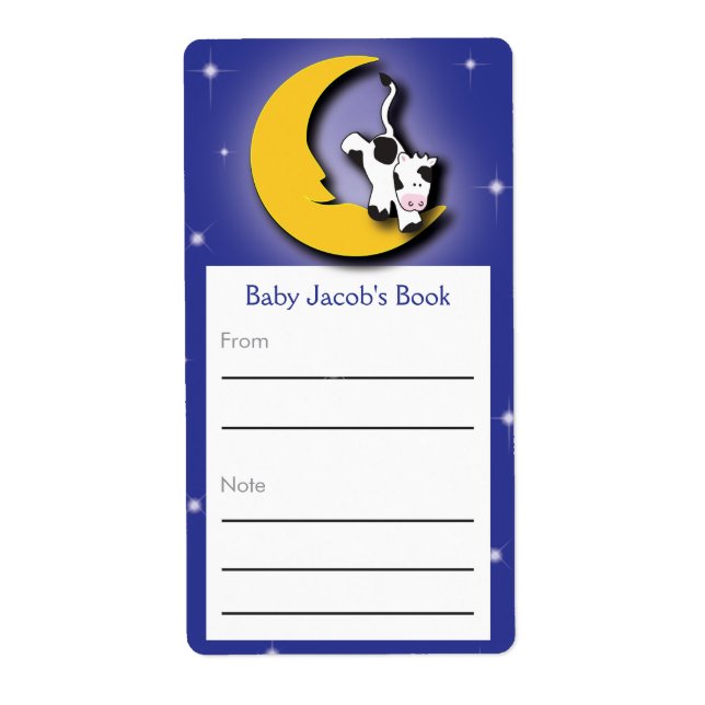 Över Måne | Bokskylt Fraktsedel (Framsidan)