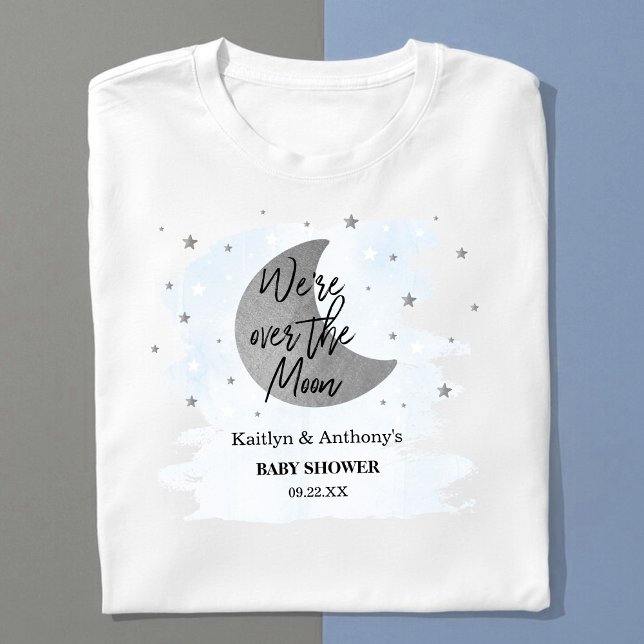 Över Måne | Boys Baby Shower T Shirt (Skapare uppladdad)