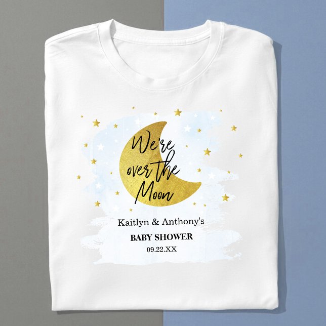 Över Måne | Boys Baby Shower T Shirt (Skapare uppladdad)