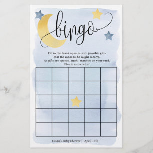 Över Måne, det Pappra spelkortet Bingo Bingo Flygblad