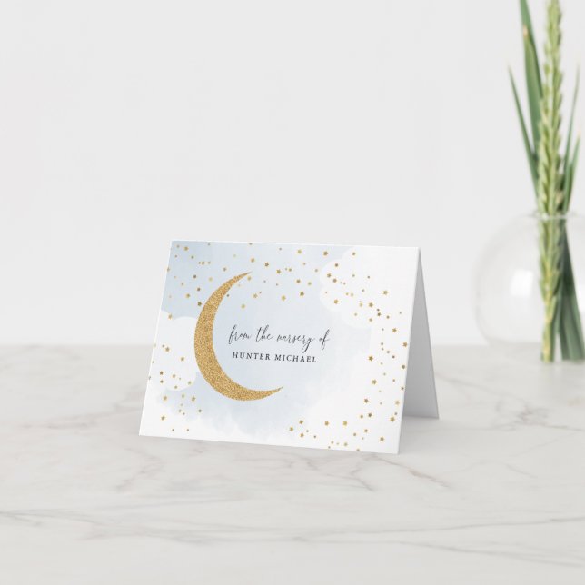 Över Måne Guld & Blue, från förskolan... Anteckningskort (Framsida)