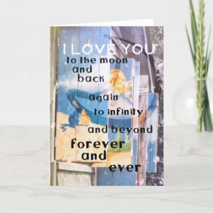 ÖVER MÅNE-hälsningskortet Tack Kort