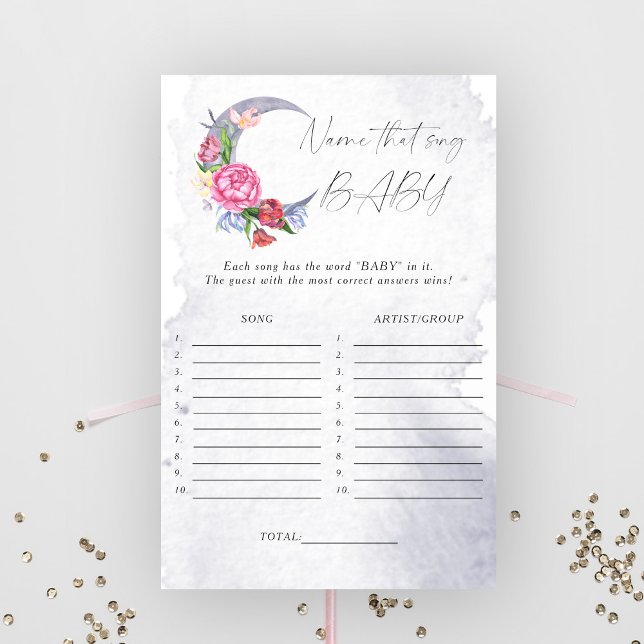 Över Måne Namn den där sång-babyduschspelet (Skapare uppladdad)