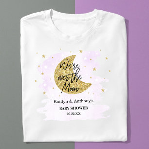 Över Måne   Neutralt Baby Shower T Shirt