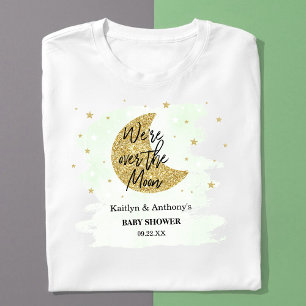 Över Måne   Neutralt Baby Shower T Shirt