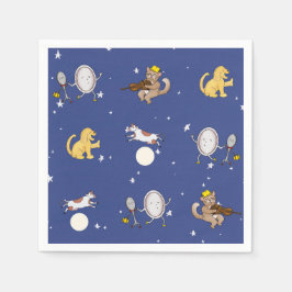 Över Måne Nursery Rhyme Baby Shower Sip-n-see Pappersservett