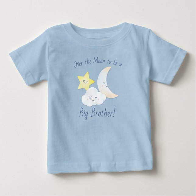 Över Måne och Stars babyskor T Shirt (Framsida)