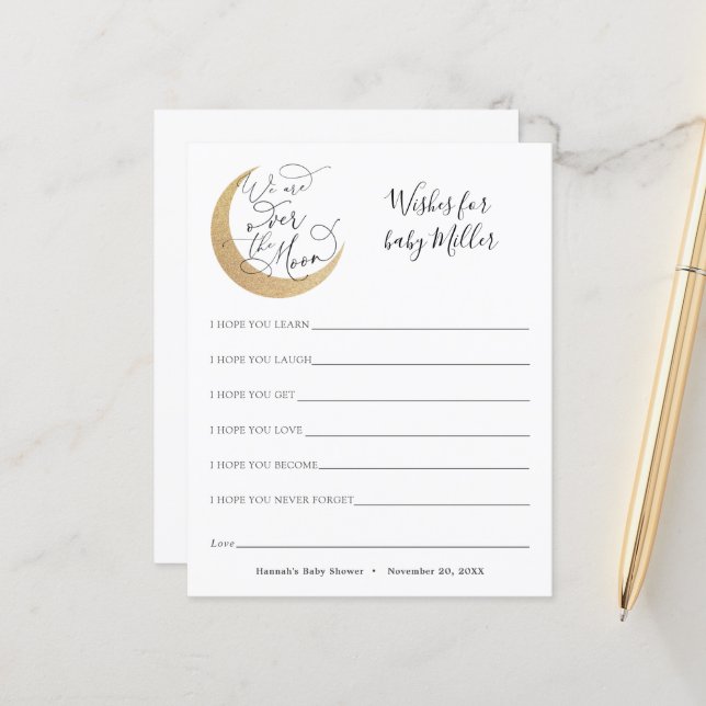 Över Måne Önskemål för Baby (Fram/Back In Situ)