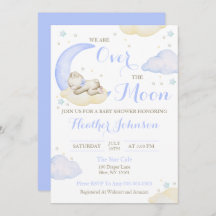 Över Måne pojkvän Bear Baby Shower