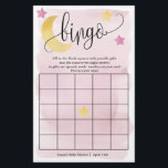 Över Måne, Rosa Stars Bingo Pappert spelkort Flygblad<br><div class="desc">Ha lite roligt i duschen med roligtens bingo-spel! Lägg till personligen i mallformuläret. Använda det pappra värdet för att underlätta skriva på.</div>