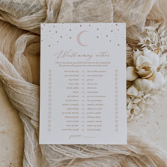 Över Måne skulle Mamma hellre spela babykläder Inbjudningar (Skapare uppladdad)