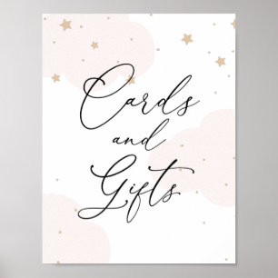 Över Måne Twinkle Star Card and Gifts Sign Poster