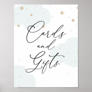 Över Måne Twinkle Star Card and Gifts Sign Poster