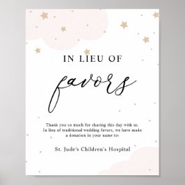 Över Måne Twinkle Star i stället för Favors Post Poster