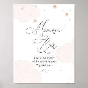 Över Måne Twinkle Star Momosa-skylten Poster