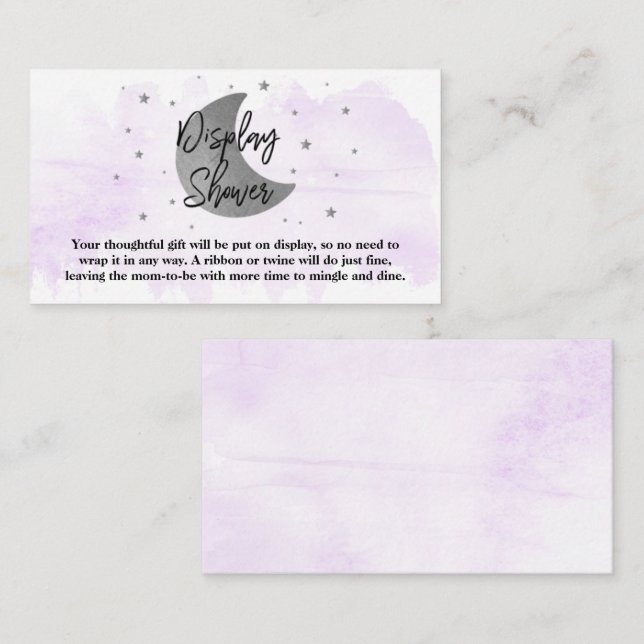 Över Måne | Visning för Neutralt babyvisningsprogr Tilläggskort (Fram/baksida)