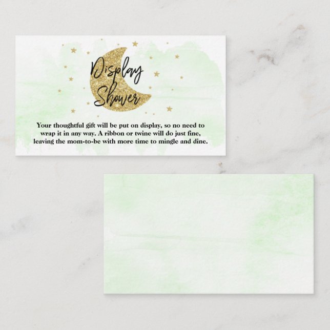 Över Måne | Visning för Neutralt babyvisningsprogr Tilläggskort (Fram/baksida)