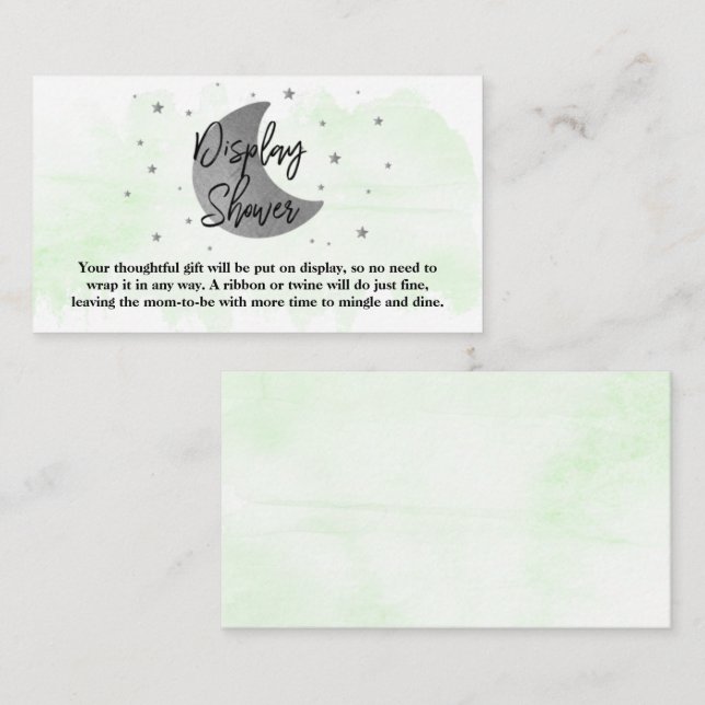 Över Måne | Visning för Neutralt babyvisningsprogr Tilläggskort (Fram/baksida)