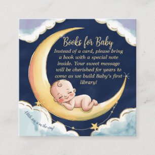 Över månen Baby Celestial-temat baby shower Tilläggskort