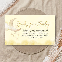Över månen Baby Shower-böcker för bebisar Tilläggskort