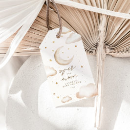 Över månen Baby Shower Favor-märke Presentetikett