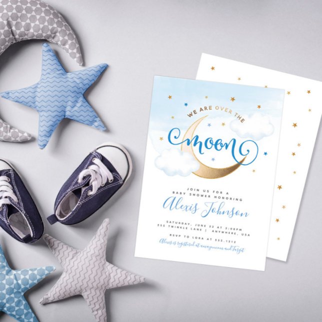 Över månen baby shower inbjudan (Skapare uppladdad)