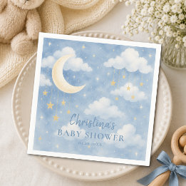 Över månen Baby Shower Pappersservett